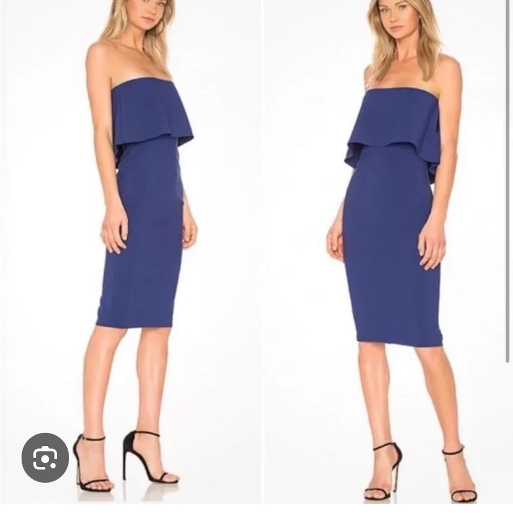 Lulu's Strapless Navy Dress